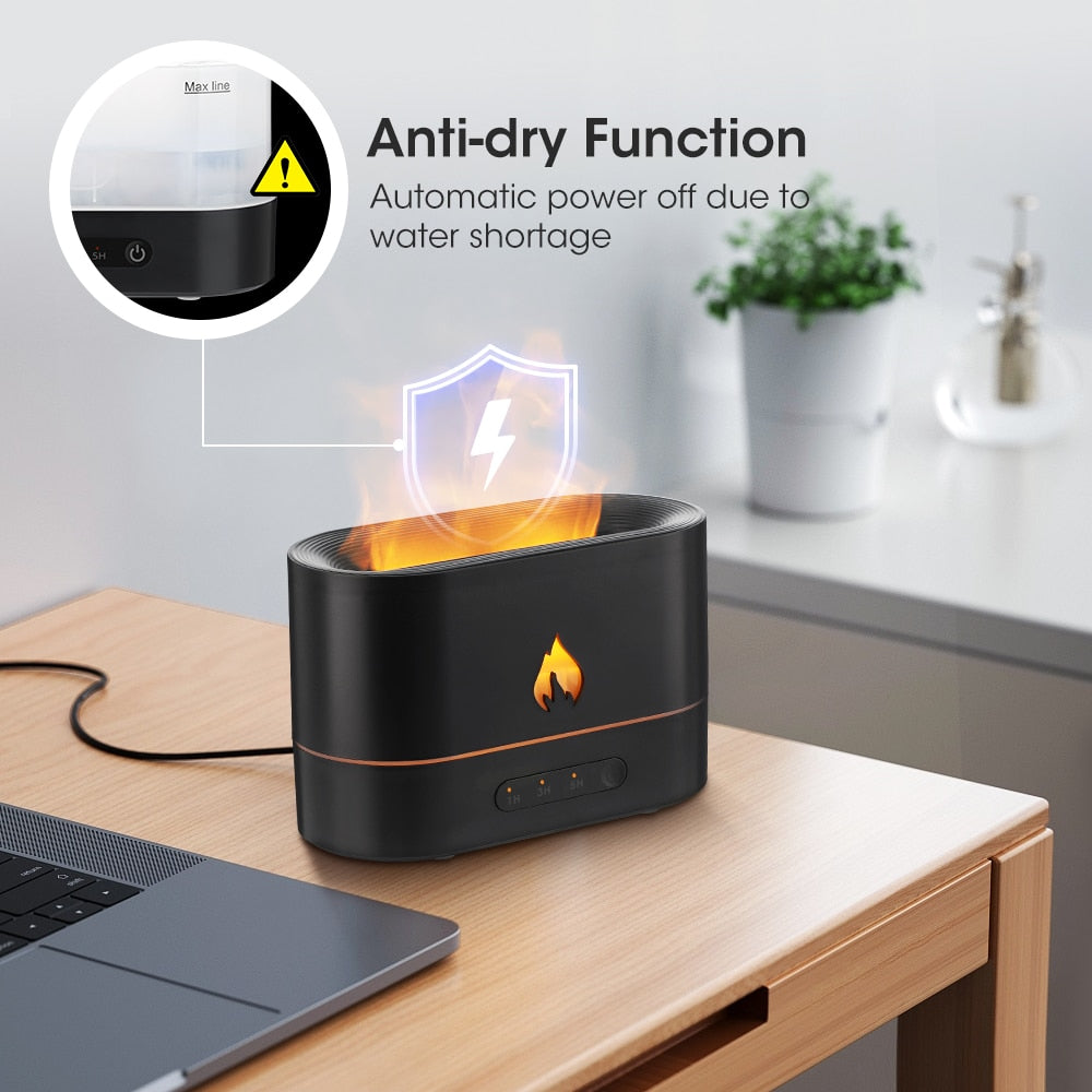 Flame Air Humidifier | Aromatherapy Diffuser