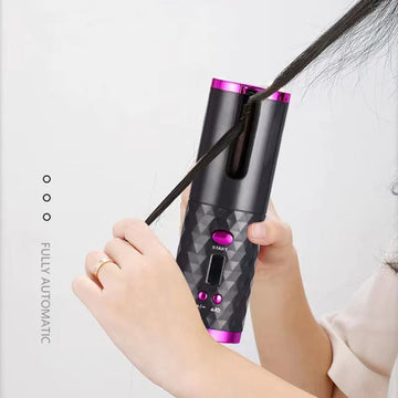 Wireless Automatic Thermostat Control Hair Curler - Portable Wireless Hair Curling Wand USB Rechargeable