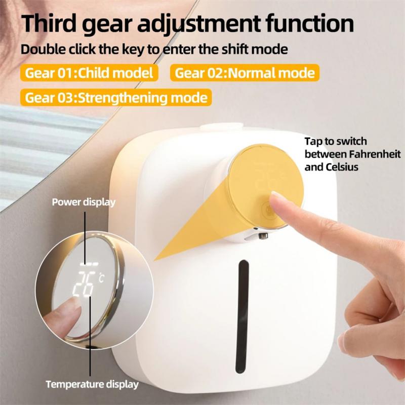 Automatic Wall Foam Soap Dispenser | Temperature Gauge Soap Dispenser