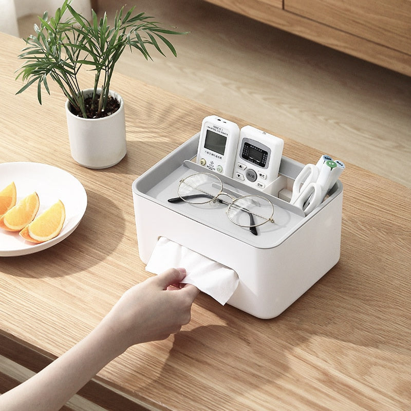 Multifunction Tissue Box with Storage