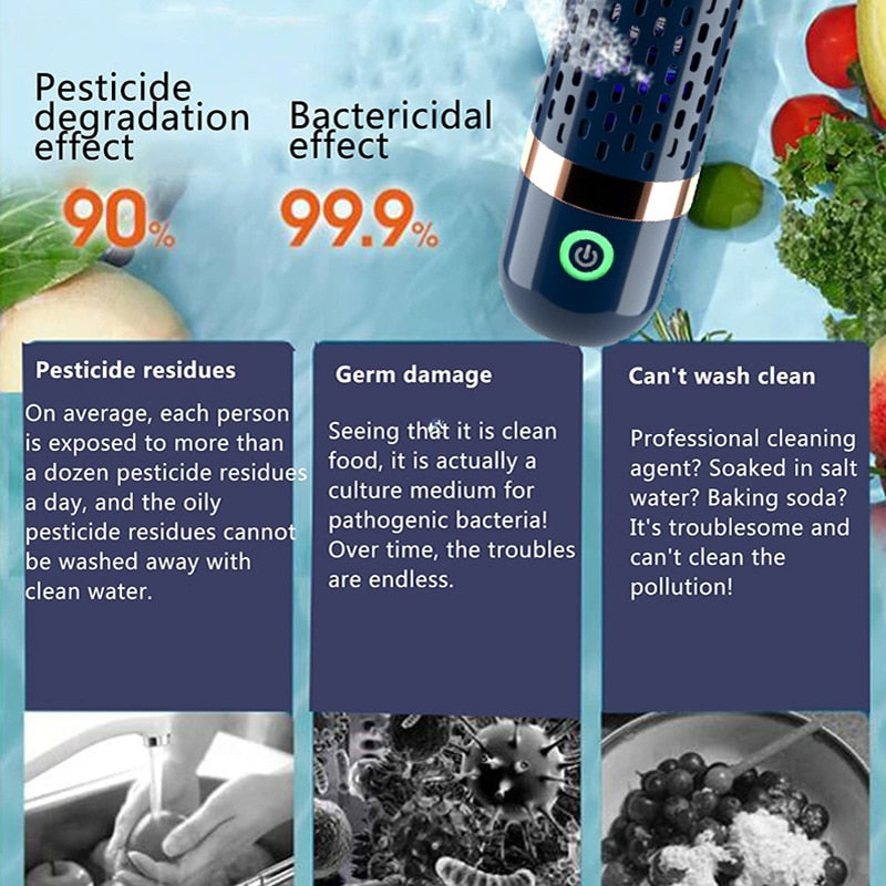 Portable Ultrasonic Fruit Cleaner