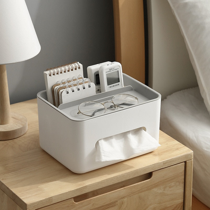 Multifunction Tissue Box with Storage