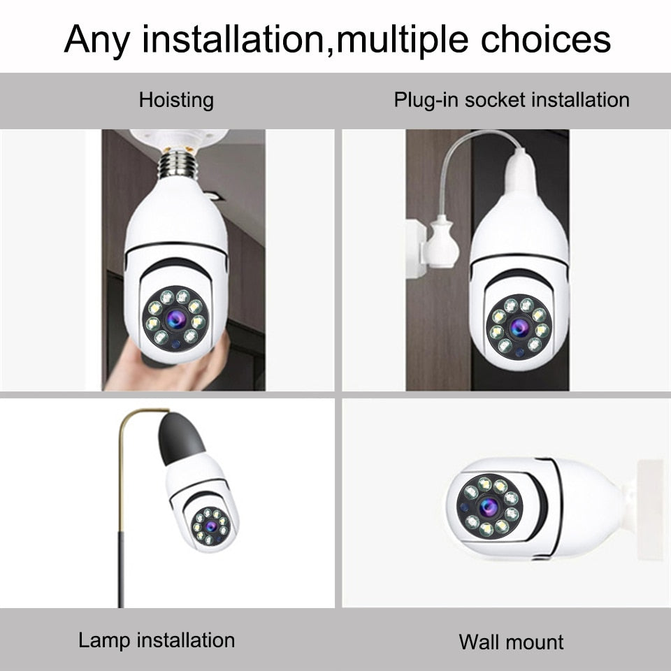 Light Bulb Hidden Surveillance Camera